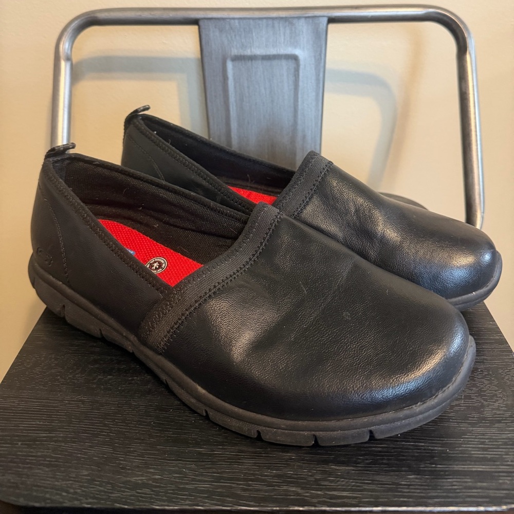Skechers Work Black Slip Resistant Shoes Memory Foam Relaxed Fit